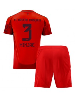 Bayern Munich Kim Min-jae #3 Replika Hemmakläder Barn 2024-25 Kortärmad (+ byxor)